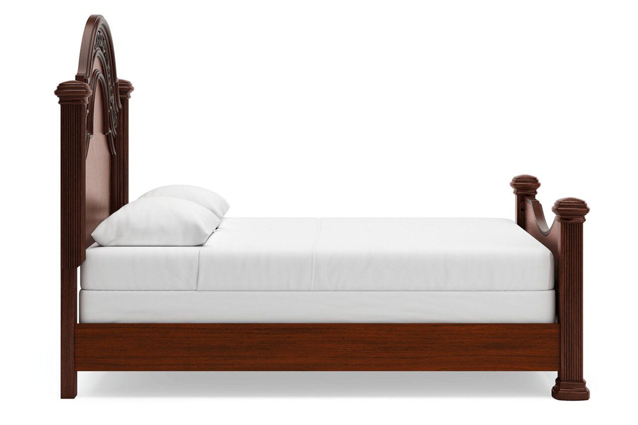 Lavinton Queen Poster Bed In Brown B764B5