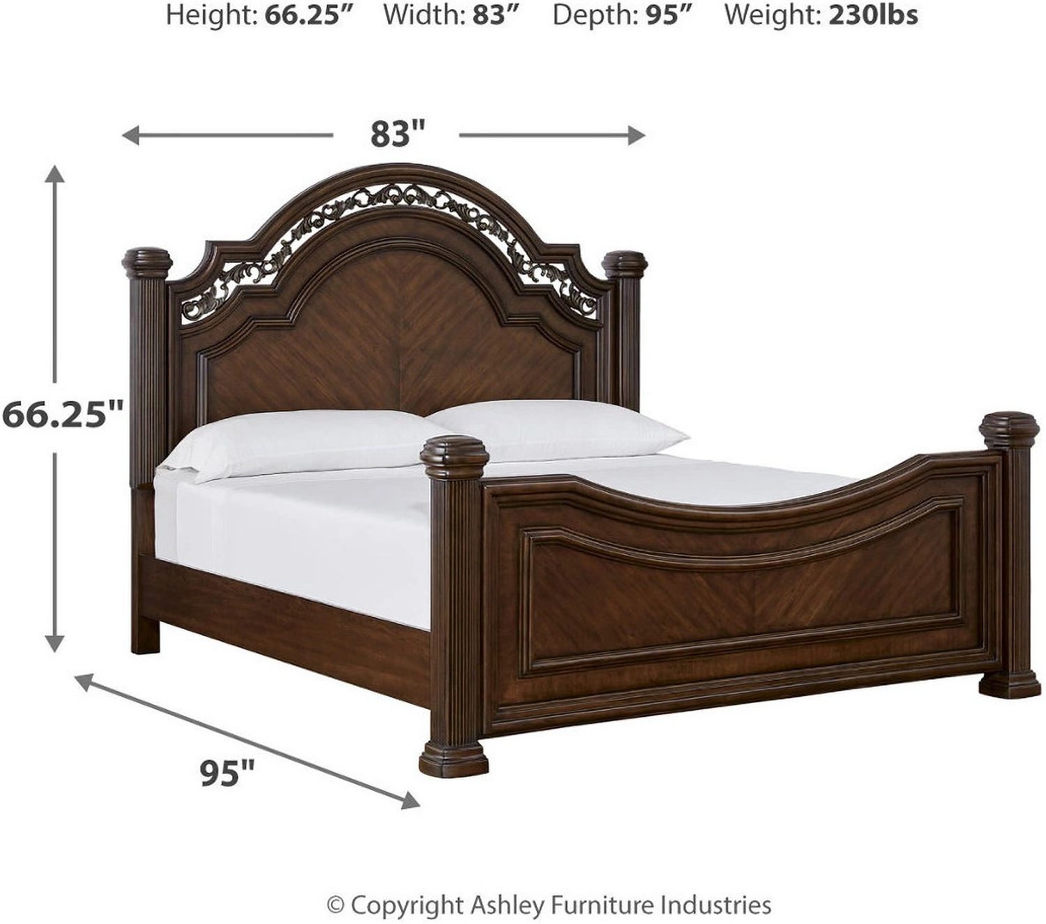 Lavinton King Poster Bed In Brown B764B9