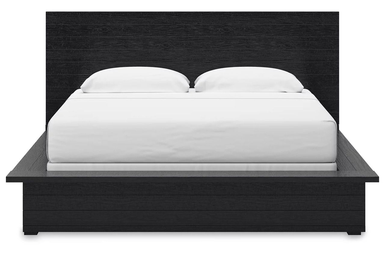 Londer King Panel Bed In Black B768B4