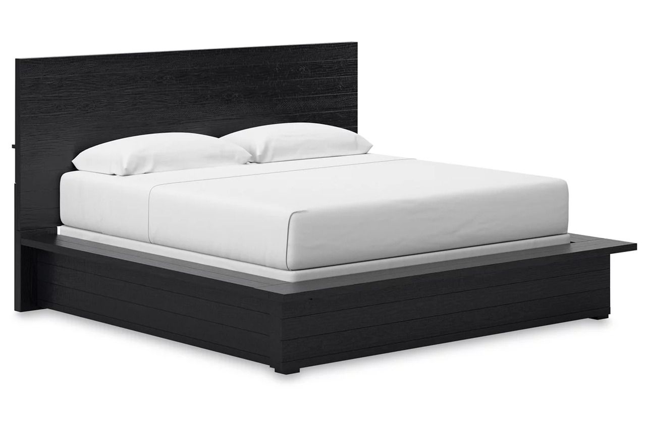 Londer King Panel Bed In Black B768B4