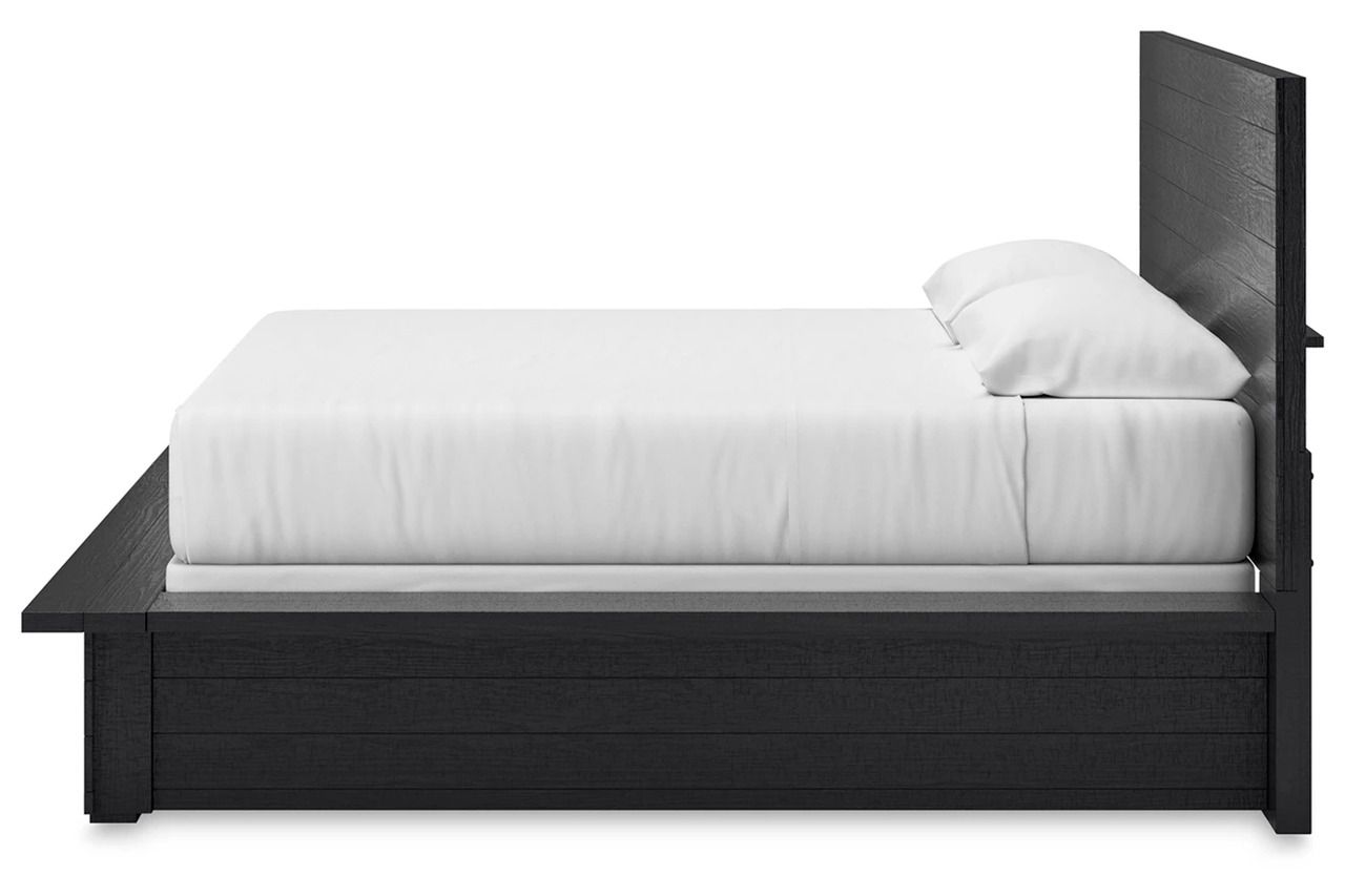 Londer King Panel Bed In Black B768B4