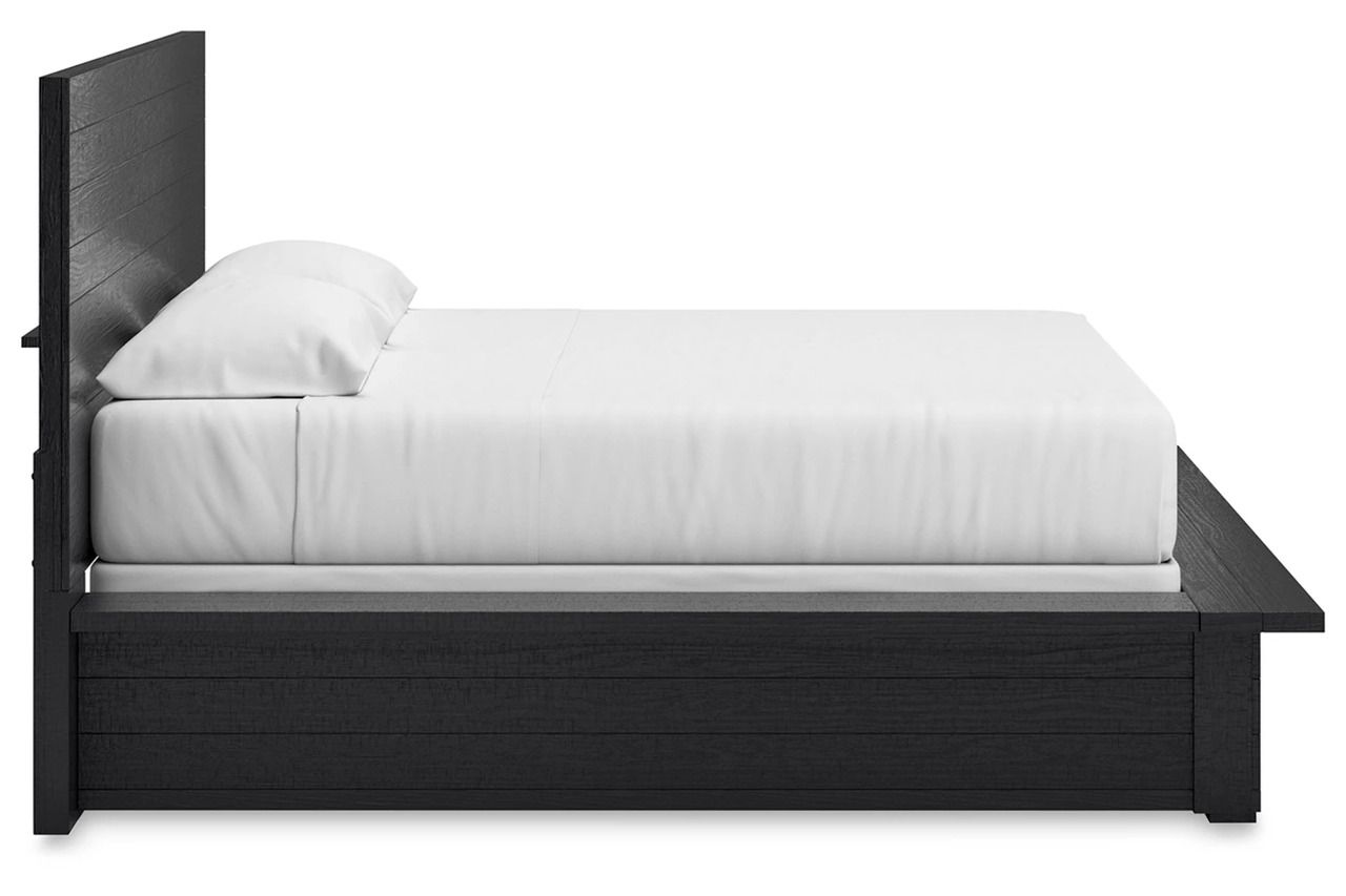 Londer King Panel Bed In Black B768B4
