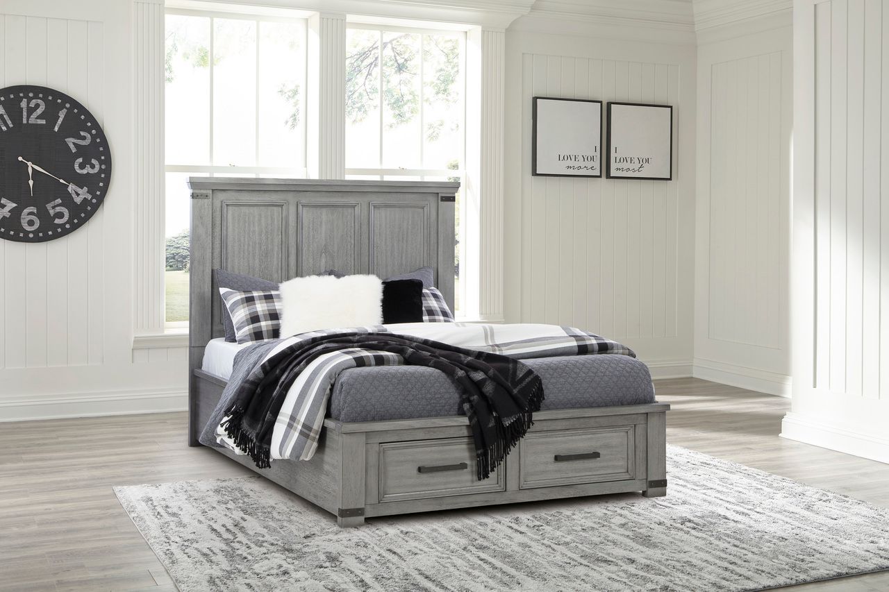 Russelyn Gray Queen Storage Headboard Only B77257