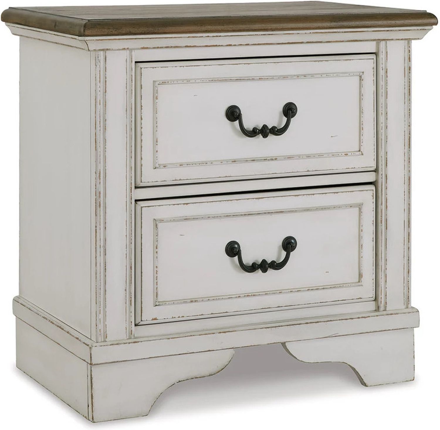 Brollyn Two-Tone Two Drawer Nightstand B77392