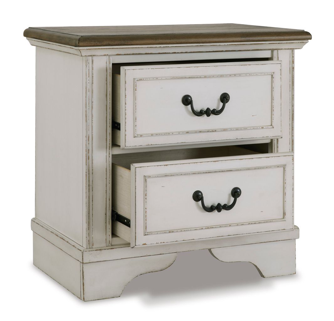 Brollyn Two-Tone Two Drawer Nightstand B77392