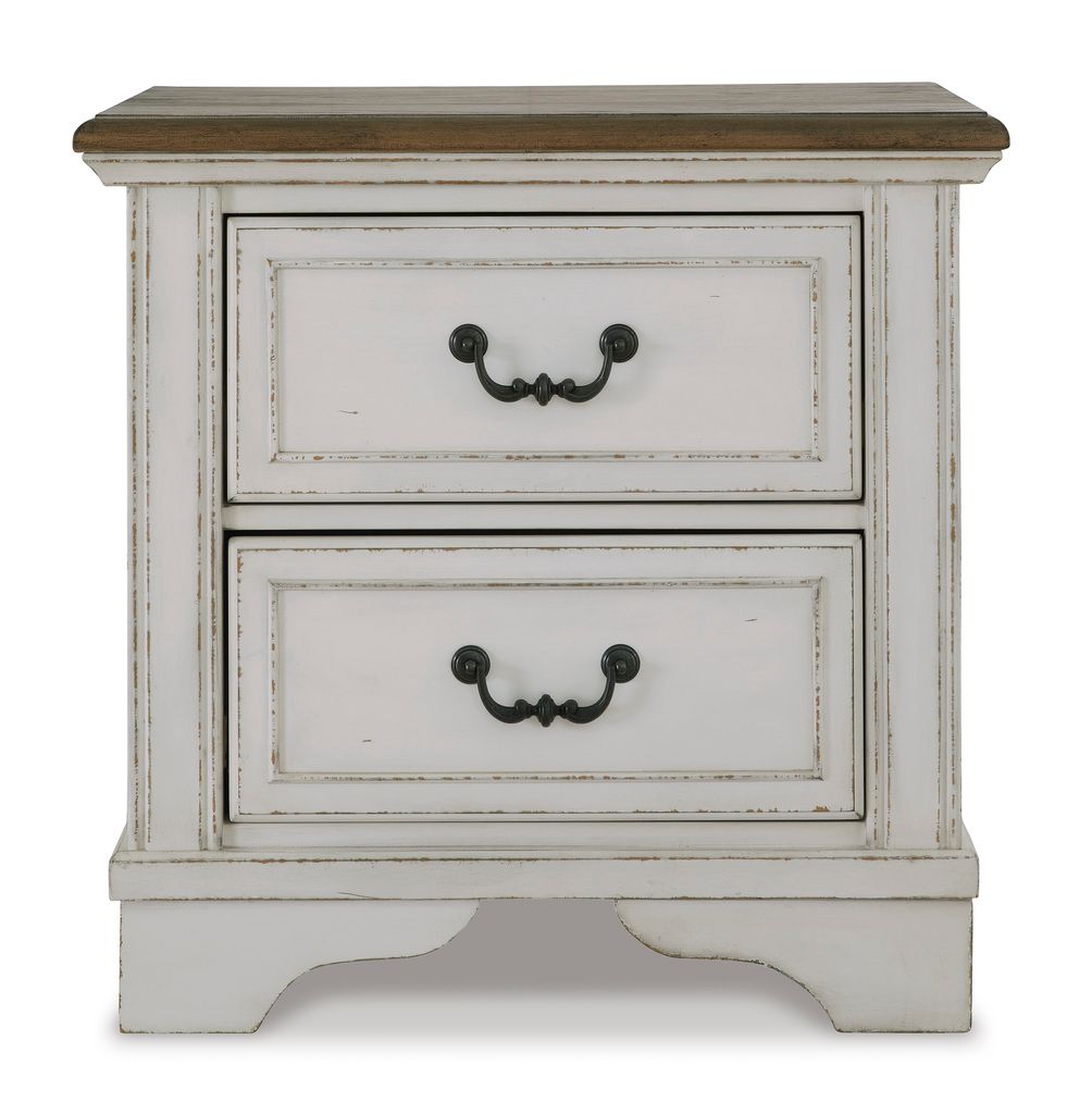 Brollyn Two-Tone Two Drawer Nightstand B77392
