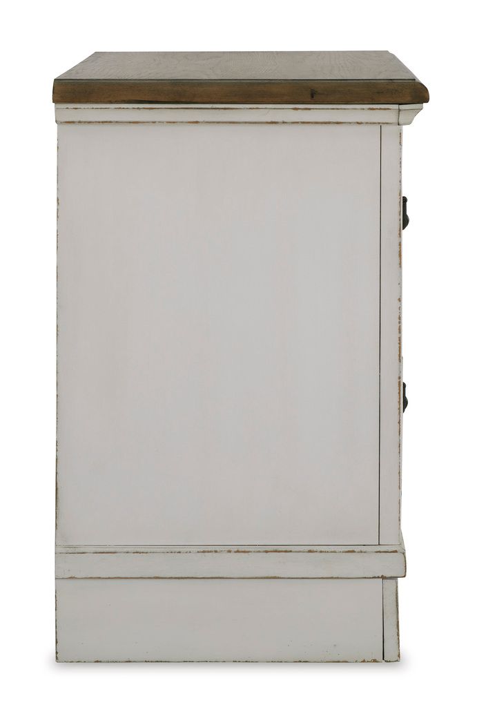 Brollyn Two-Tone Two Drawer Nightstand B77392