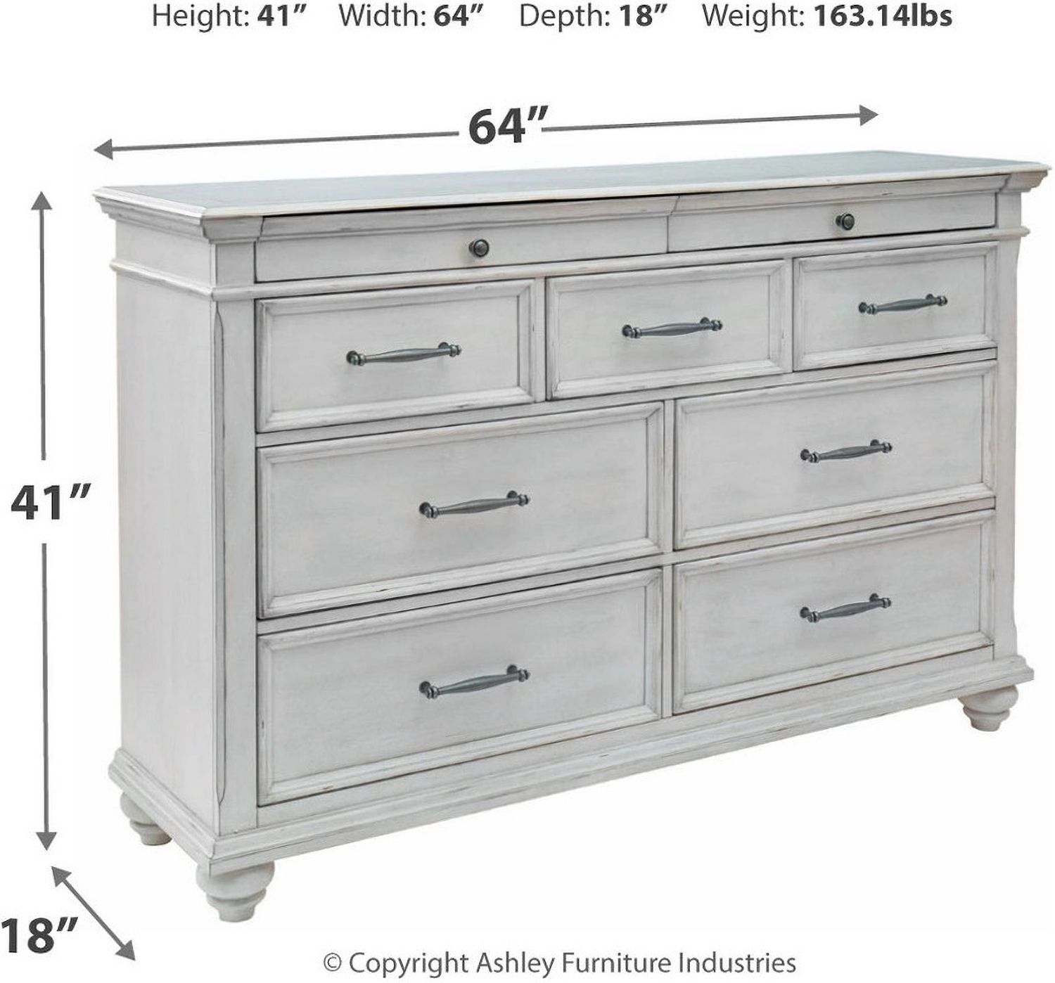 Kanwyn Whitewash Dresser B77731