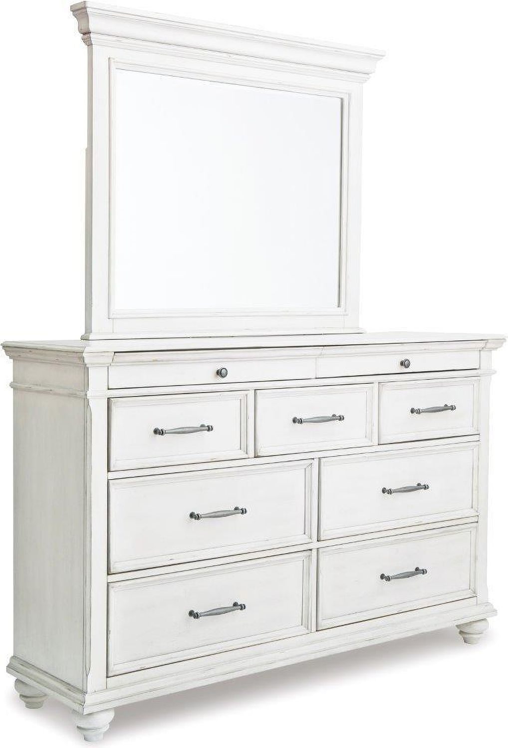 Kanwyn Whitewash Bedroom Mirror B77736