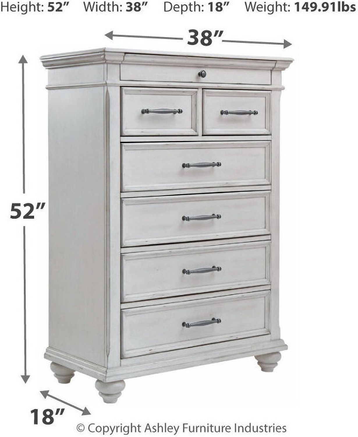 Kanwyn Whitewash Chest B77746