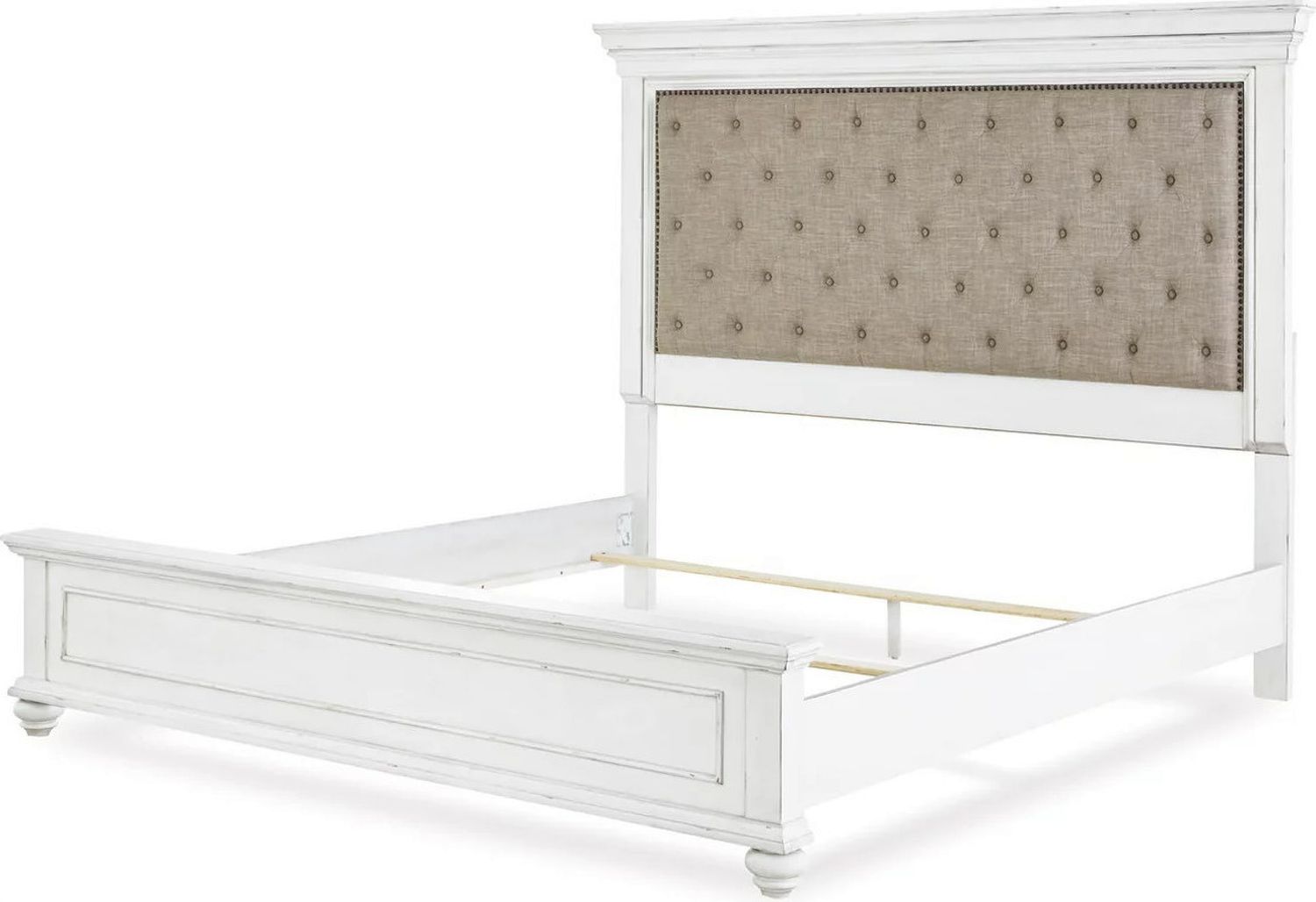 Kanwyn King Panel Bed In White Wash B777B10