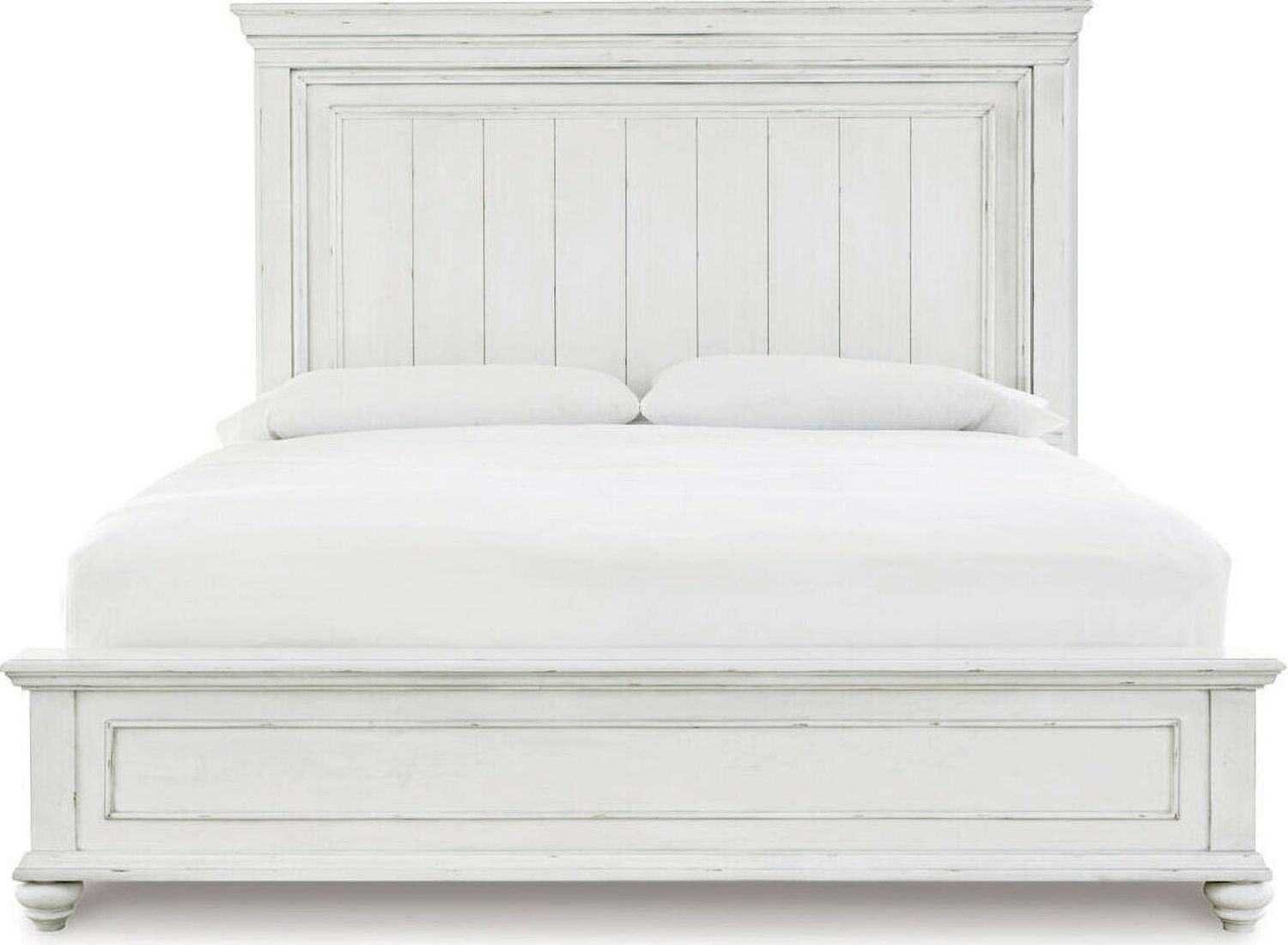 Kanwyn Queen Panel Bed In White Wash B777B2