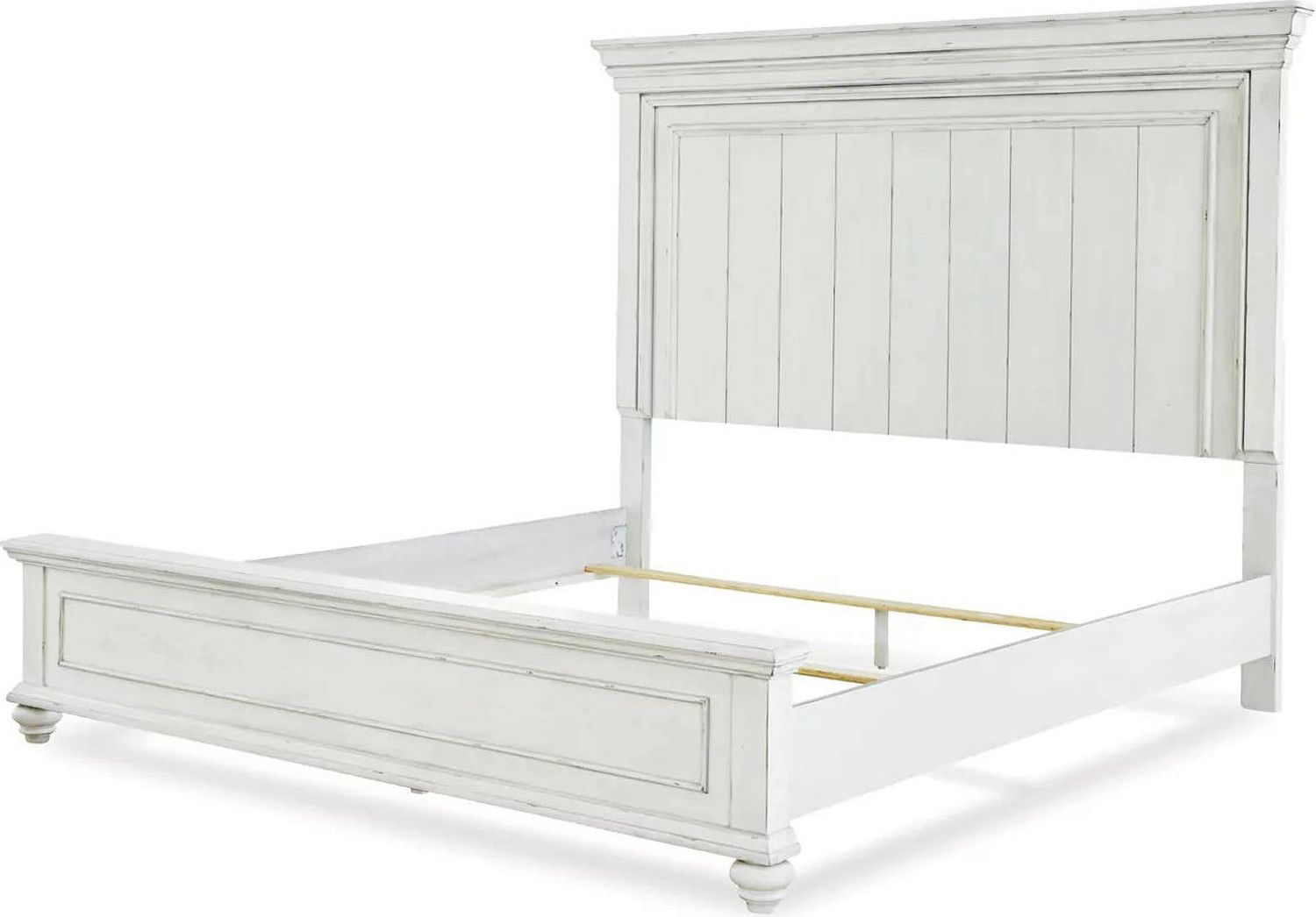Kanwyn Queen Panel Bed In White Wash B777B2