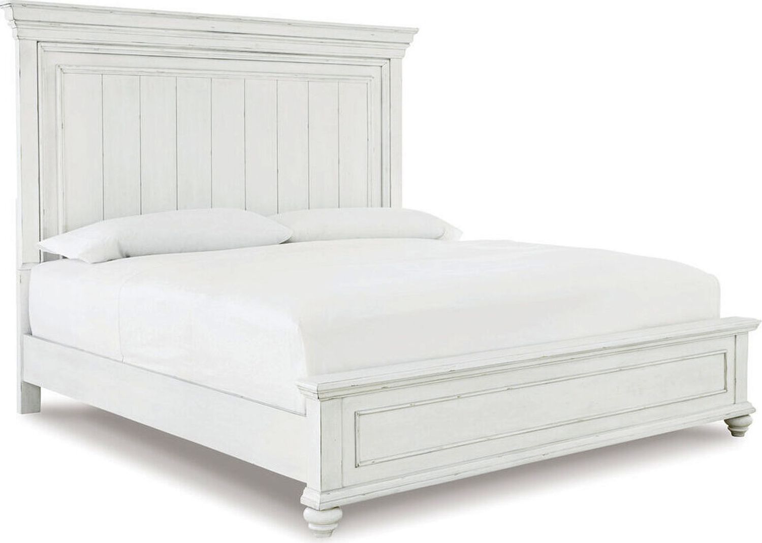 Kanwyn King Panel Bed In White Wash B777B8