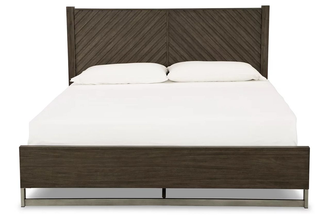 Arkenton California King Panel Bed In Grayish Brown B786B5