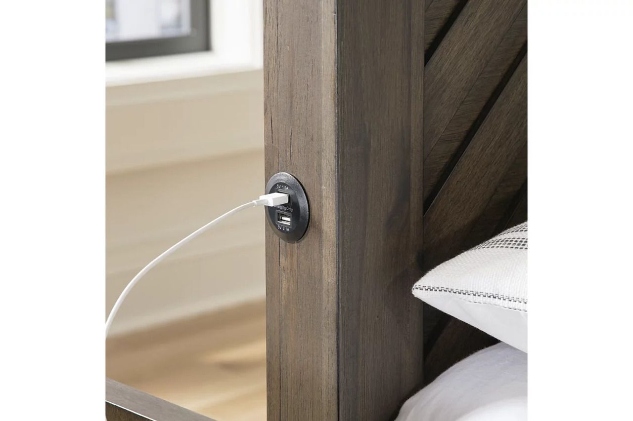 Arkenton California King Panel Bed In Grayish Brown B786B5