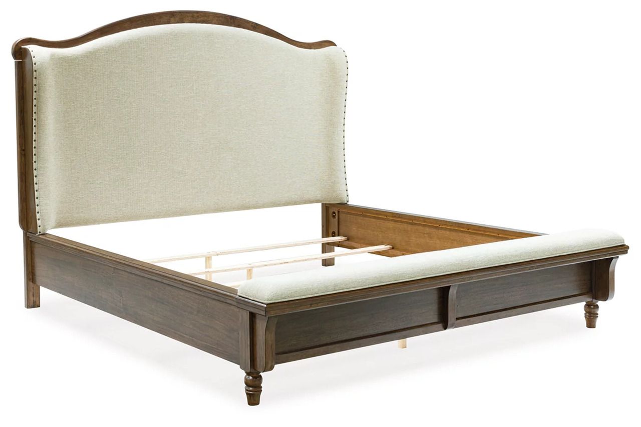 Sturlayne California King Upholstered Panel Bed In Brown B787B5