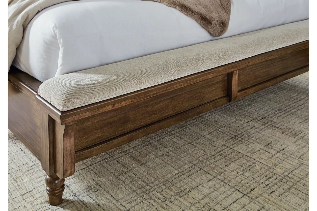 Sturlayne California King Upholstered Panel Bed In Brown B787B5