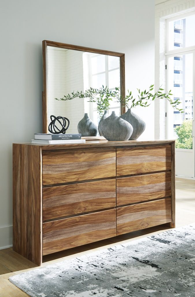 Dressonni Bedroom Mirror In Brown B79036
