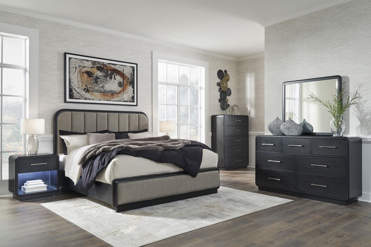 Rowanbeck Bedroom Mirror In Black B82136