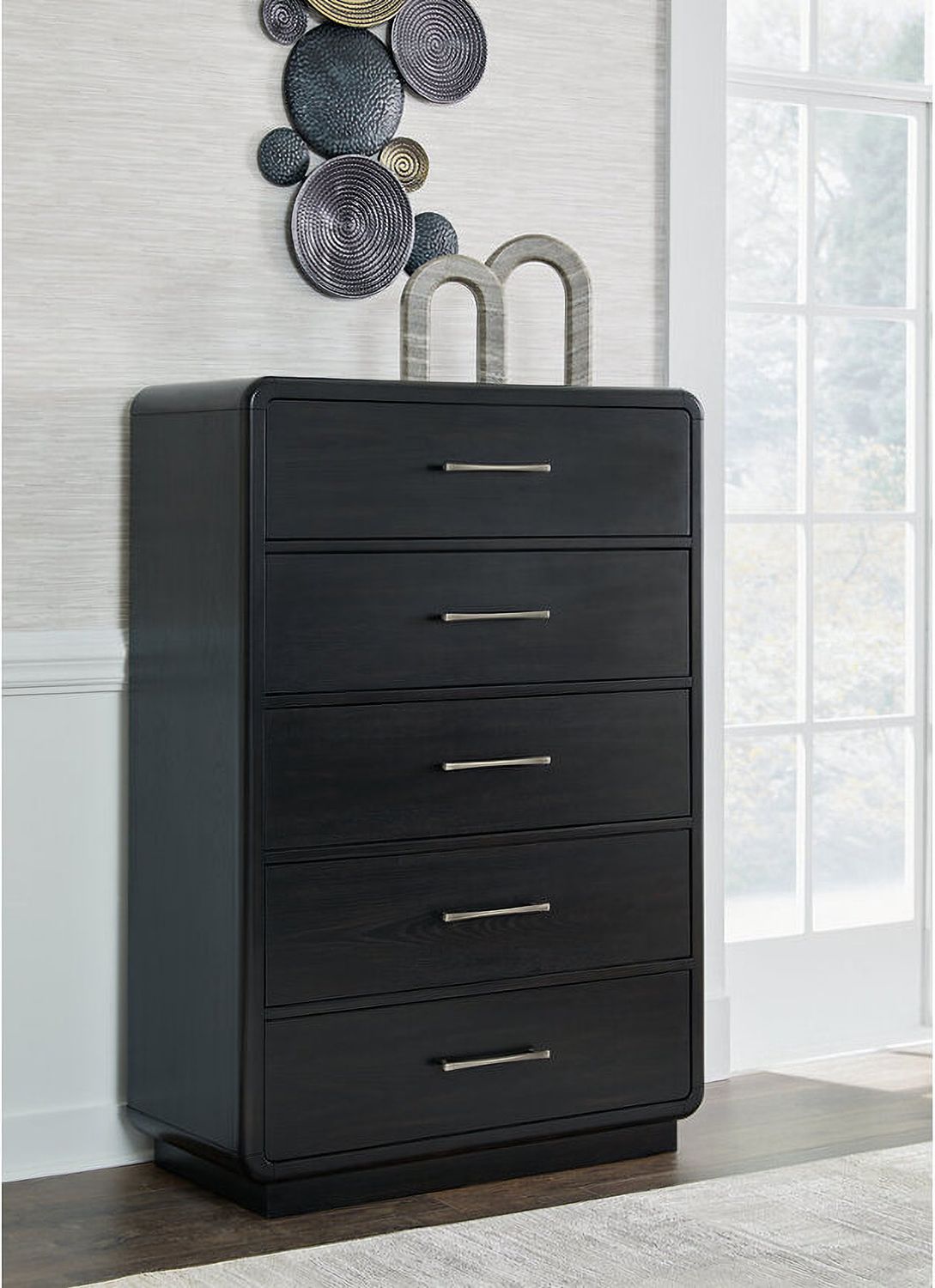Rowanbeck Chest of Drawers In Black B82146