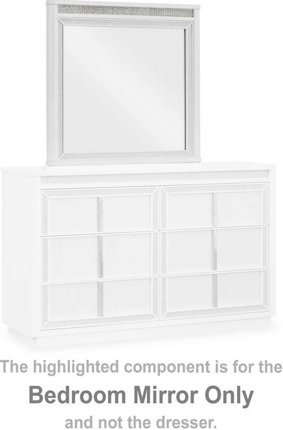 Chalanna Bedroom Mirror In White B82236
