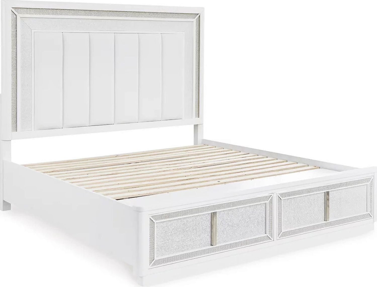Chalanna California King Upholstered Storage Bed In White B822B5