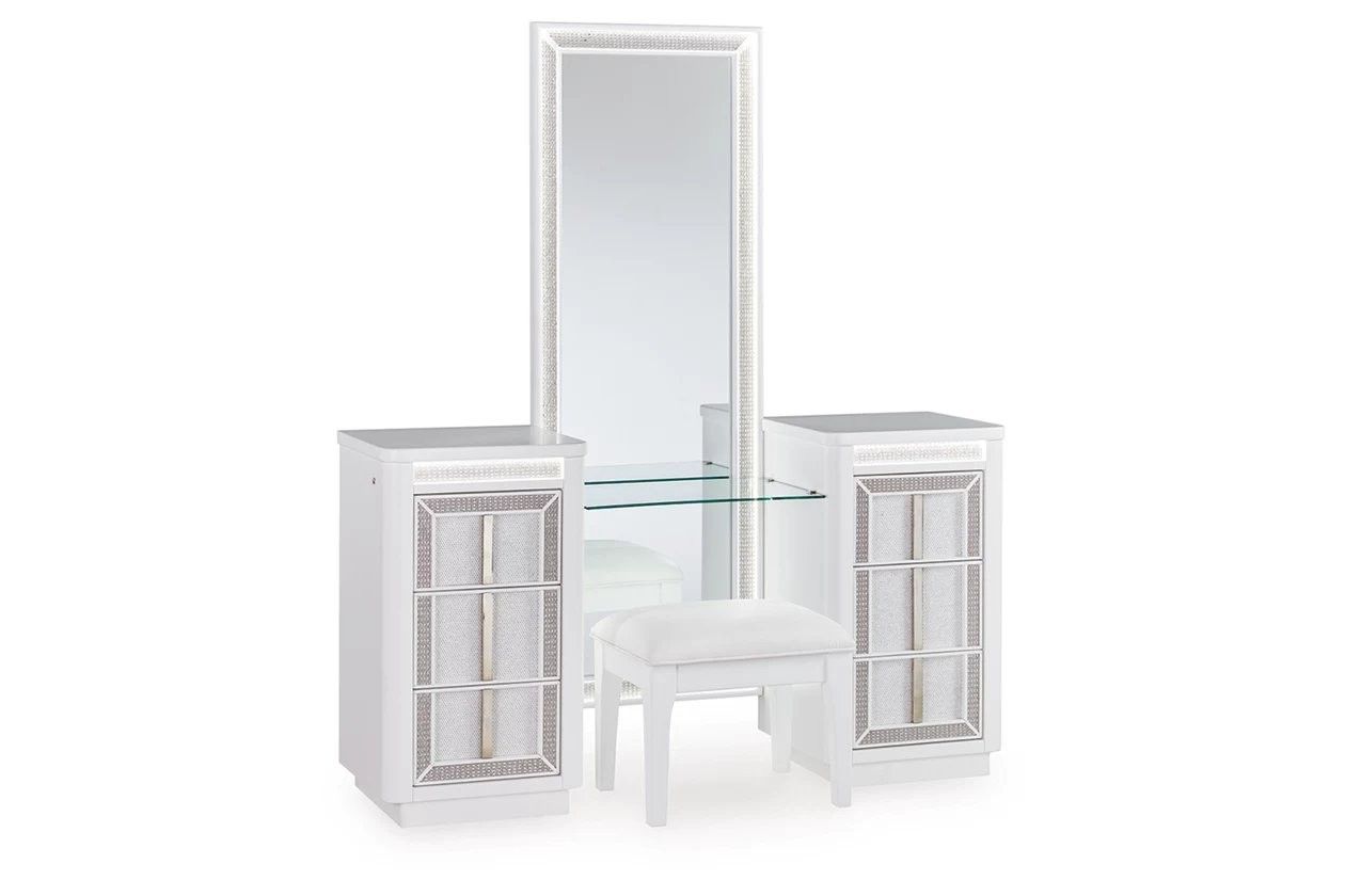Chalanna Vanity Set In White B822B6