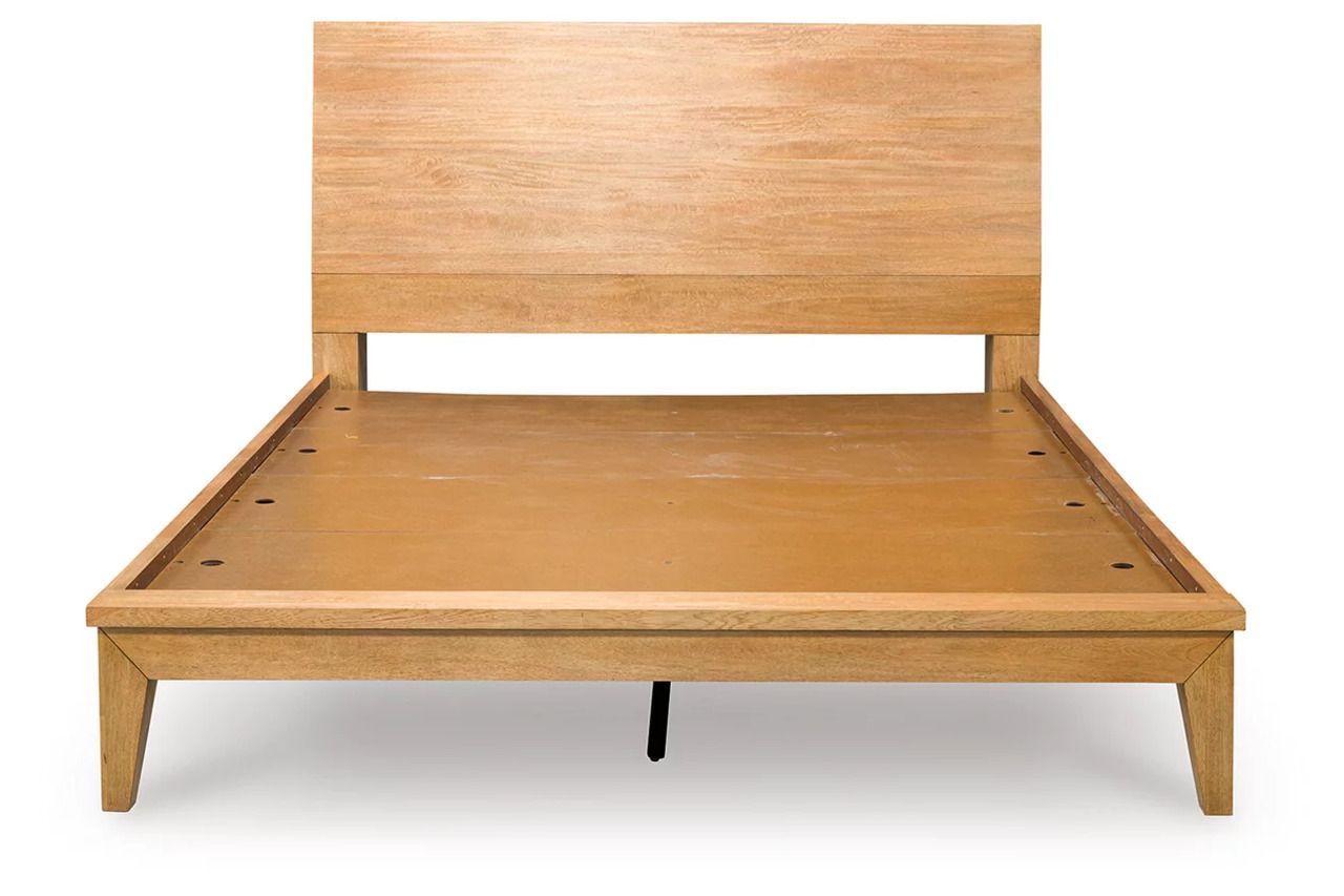 Sherbana Queen Panel Bed In Light Brown B833B2