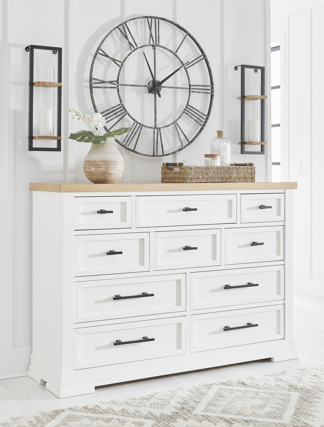 Ashbryn Dresser In White/Natural B84431