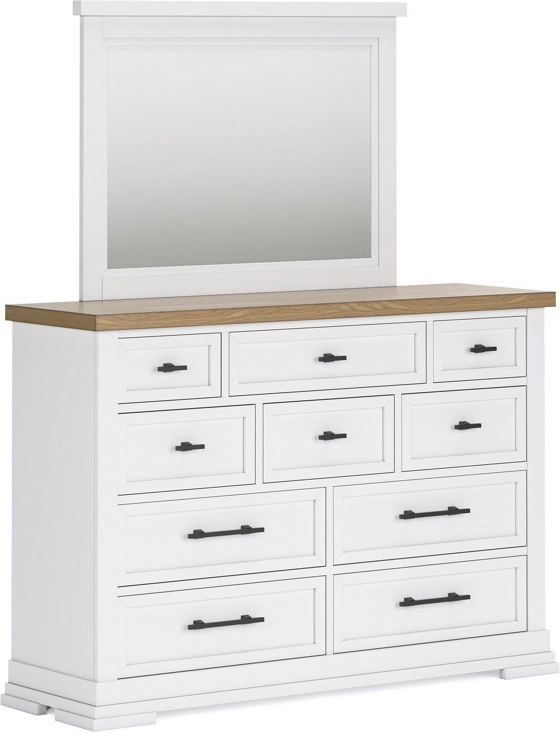 Ashbryn Bedroom Mirror In White/Natural B84436