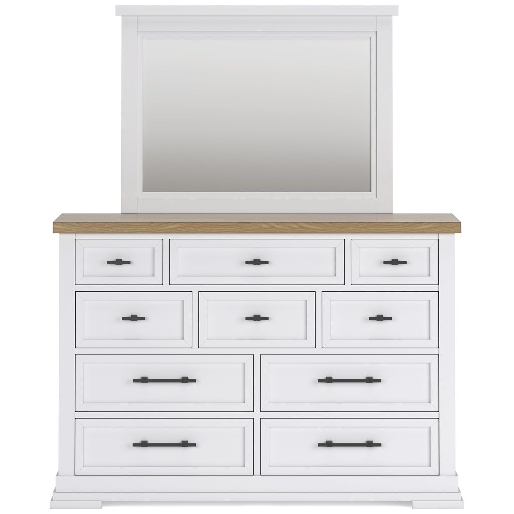 Ashbryn Bedroom Mirror In White/Natural B84436