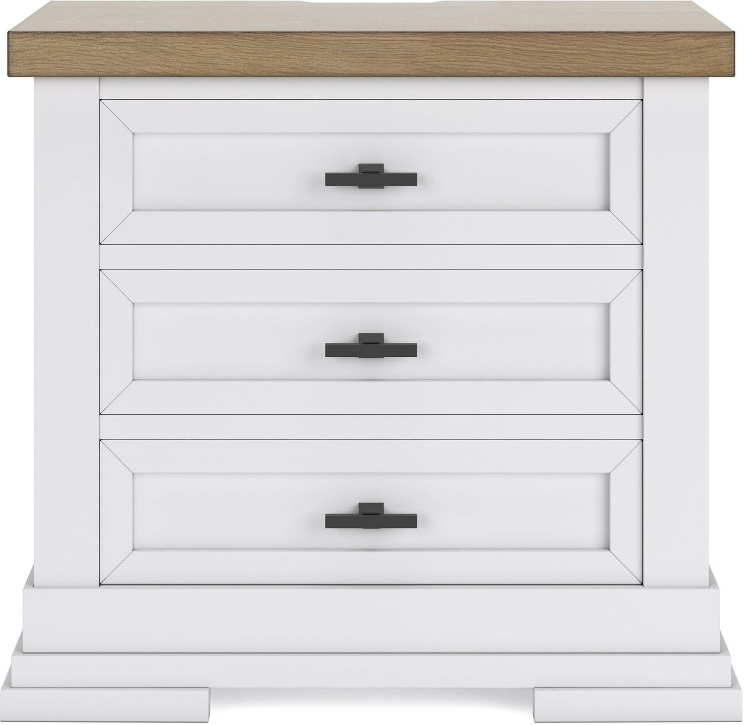 Ashbryn Nightstand In White/Natural B84493