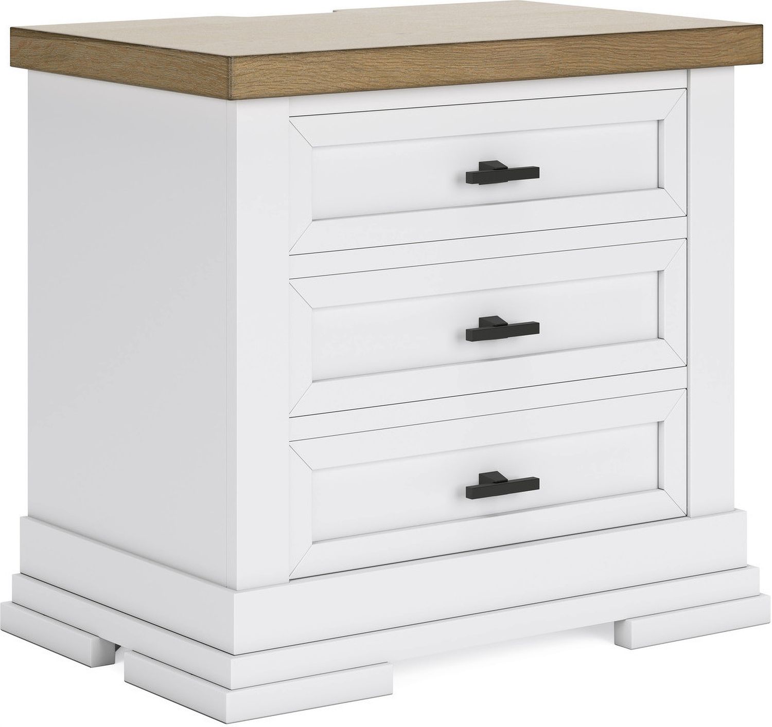 Ashbryn Nightstand In White/Natural B84493
