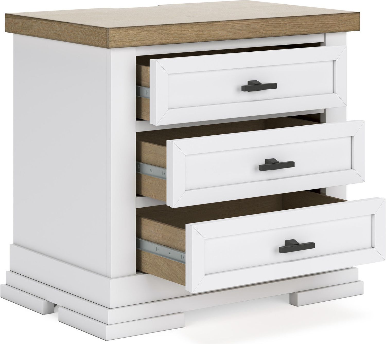 Ashbryn Nightstand In White/Natural B84493