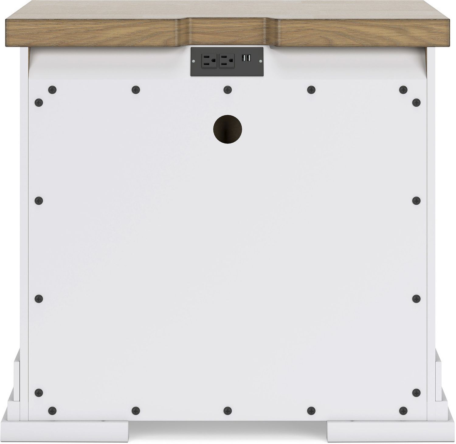 Ashbryn Nightstand In White/Natural B84493