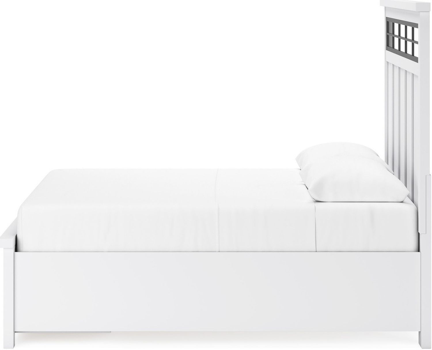 Ashbryn White And Natural Queen Panel Storage Bed B844B2