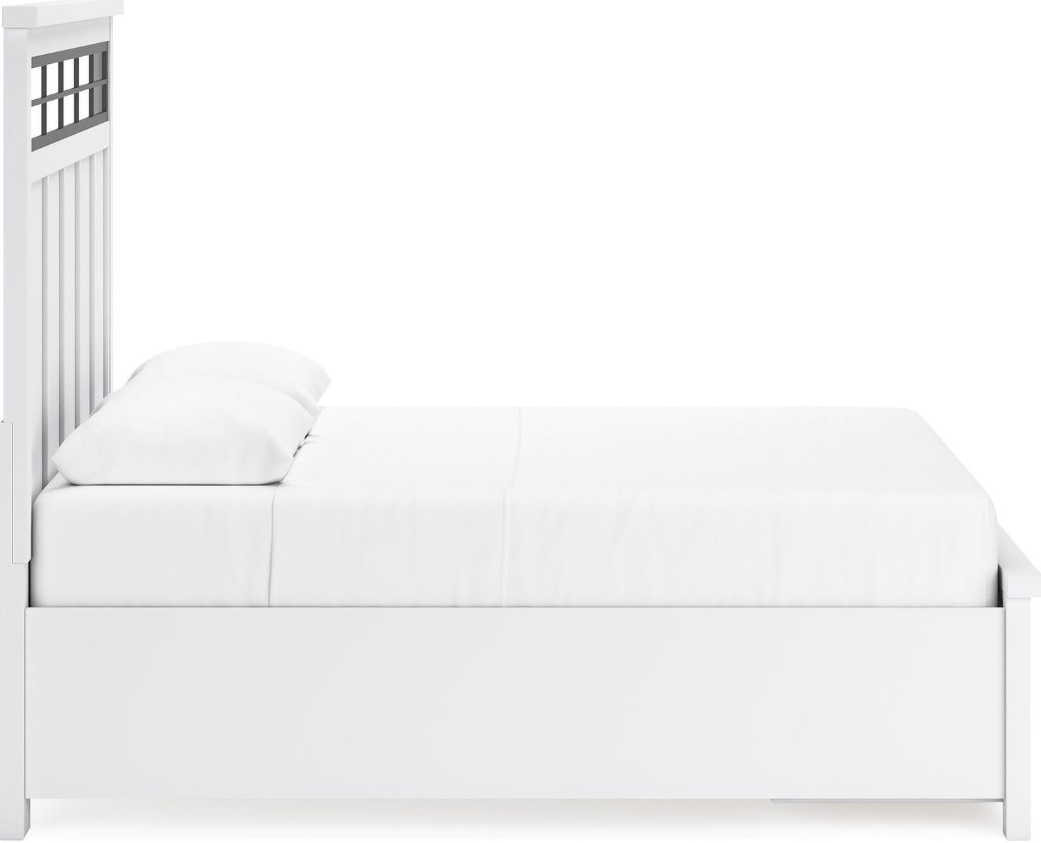 Ashbryn White And Natural Queen Panel Storage Bed B844B2