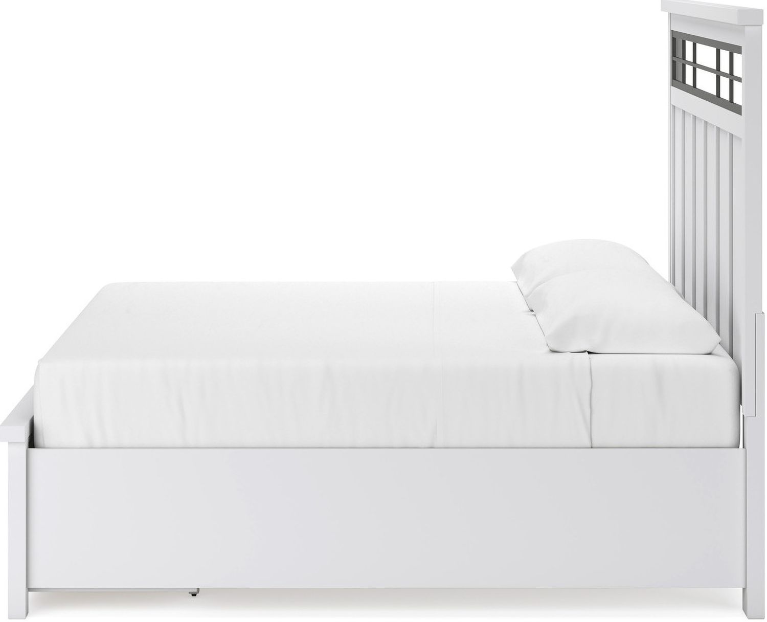 Ashbryn King Panel Storage Bed In White/Natural B844B4