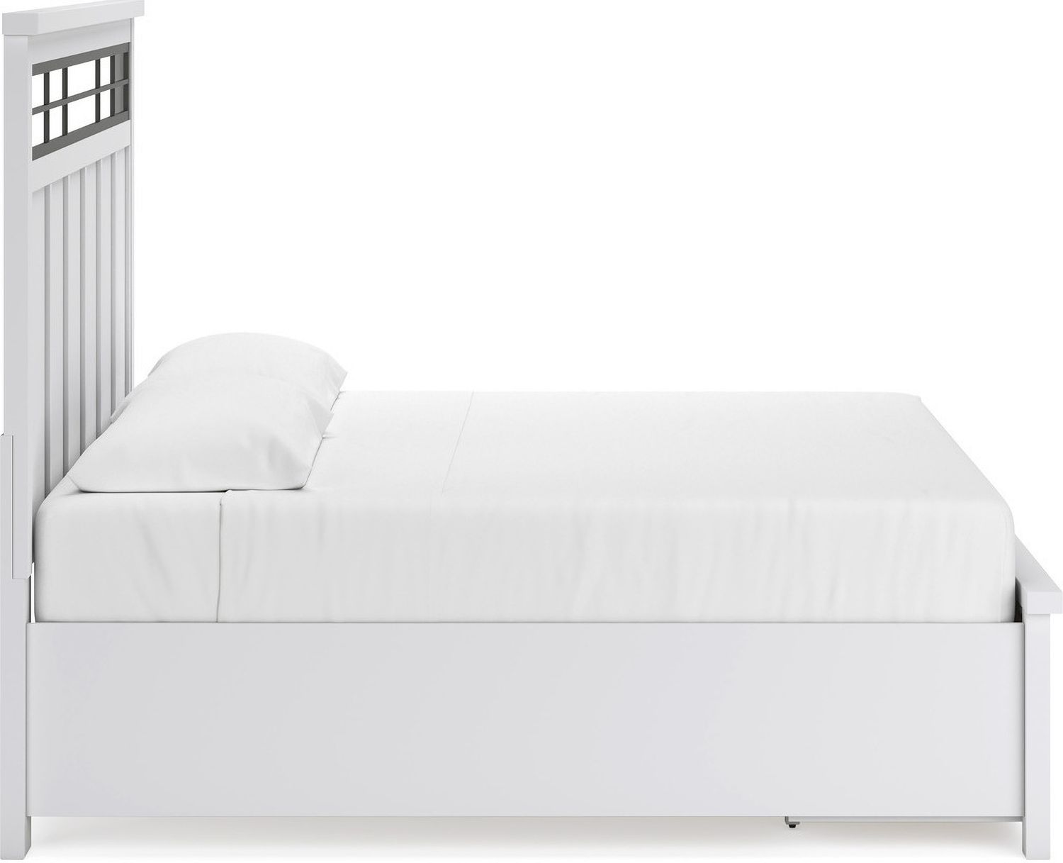 Ashbryn King Panel Storage Bed In White/Natural B844B4