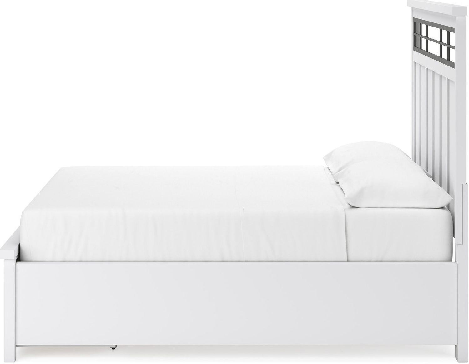 Ashbryn California King Panel Storage Bed In White/Natural B844B5