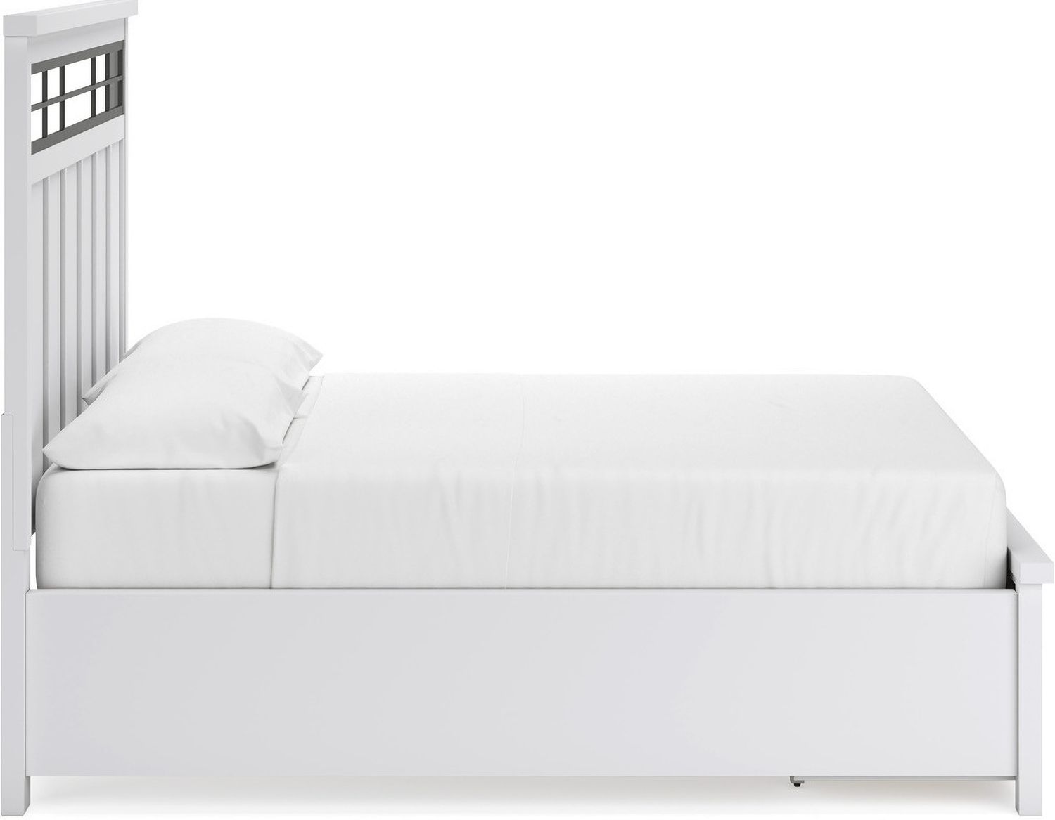 Ashbryn California King Panel Storage Bed In White/Natural B844B5