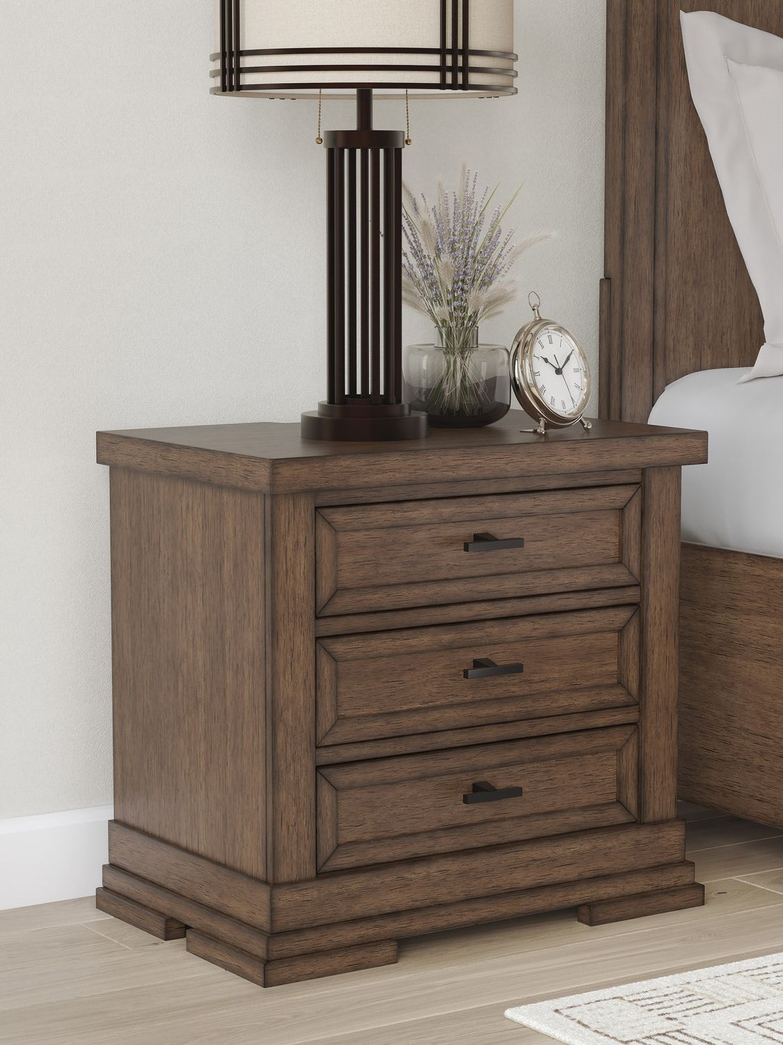 Taffenbrook Nightstand In Medium Brown B84993