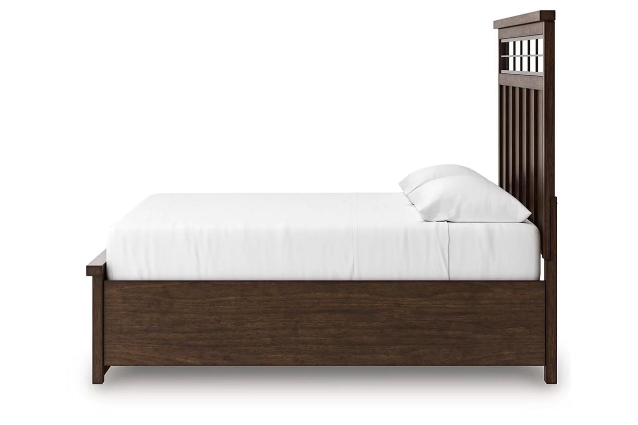 Taffenbrook King Panel Storage Bed In Medium Brown B849B4