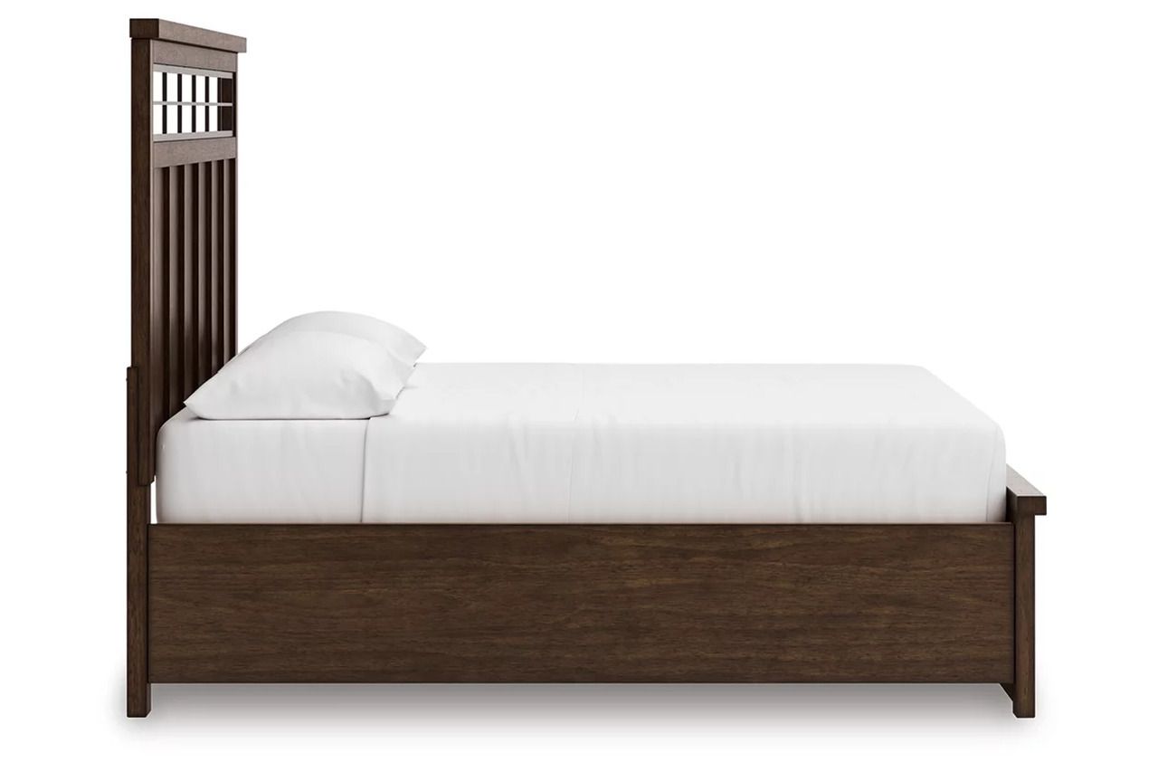 Taffenbrook California King Panel Storage Bed In Medium Brown B849B5