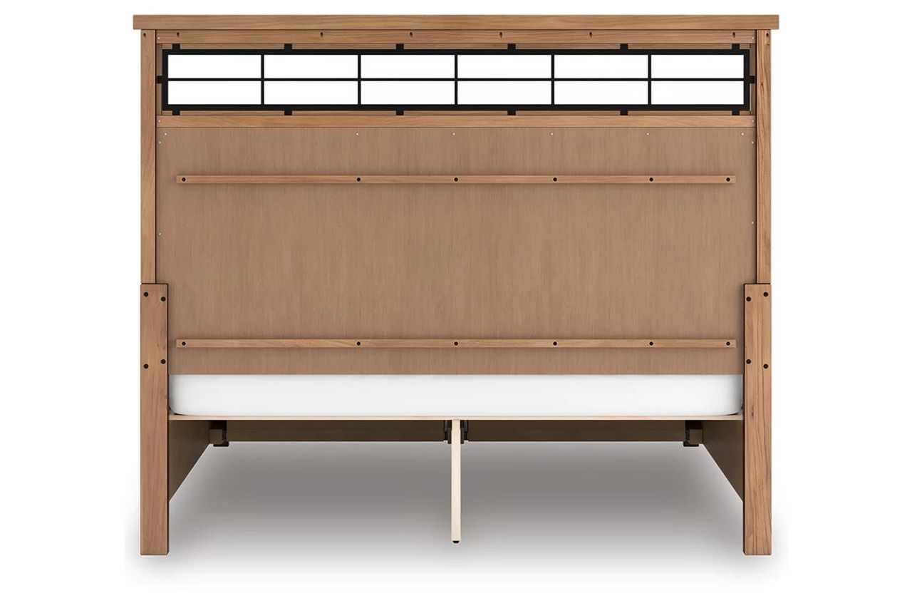 Taffenbrook California King Panel Storage Bed In Medium Brown B849B5
