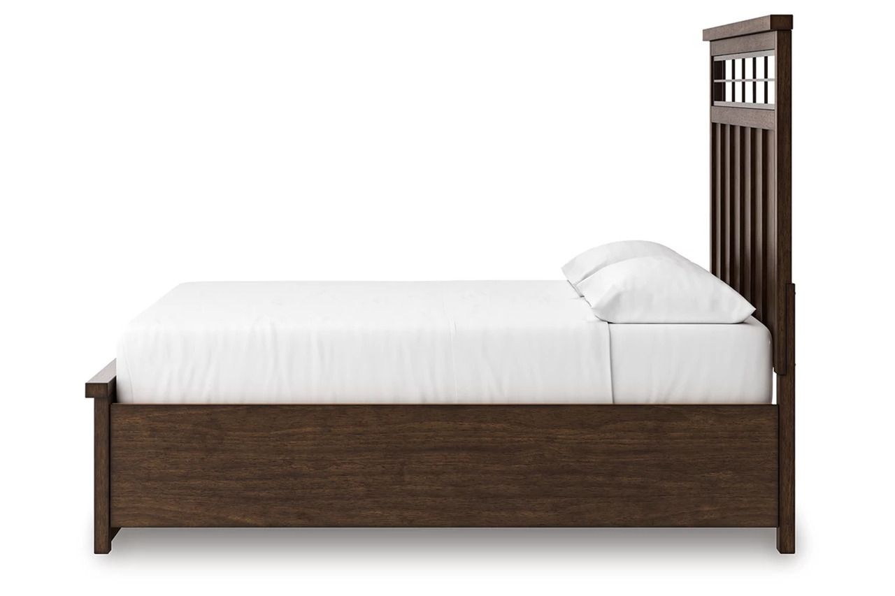 Taffenbrook California King Panel Storage Bed In Medium Brown B849B5
