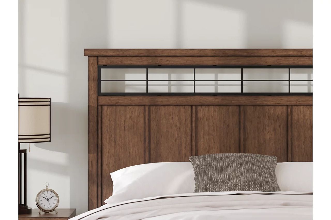 Taffenbrook California King Panel Storage Bed In Medium Brown B849B5