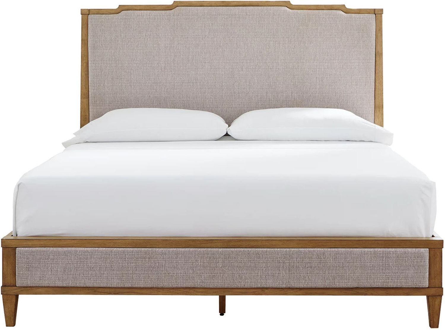 Sharlance California King Upholstered Panel Bed In Light Brown B895B7