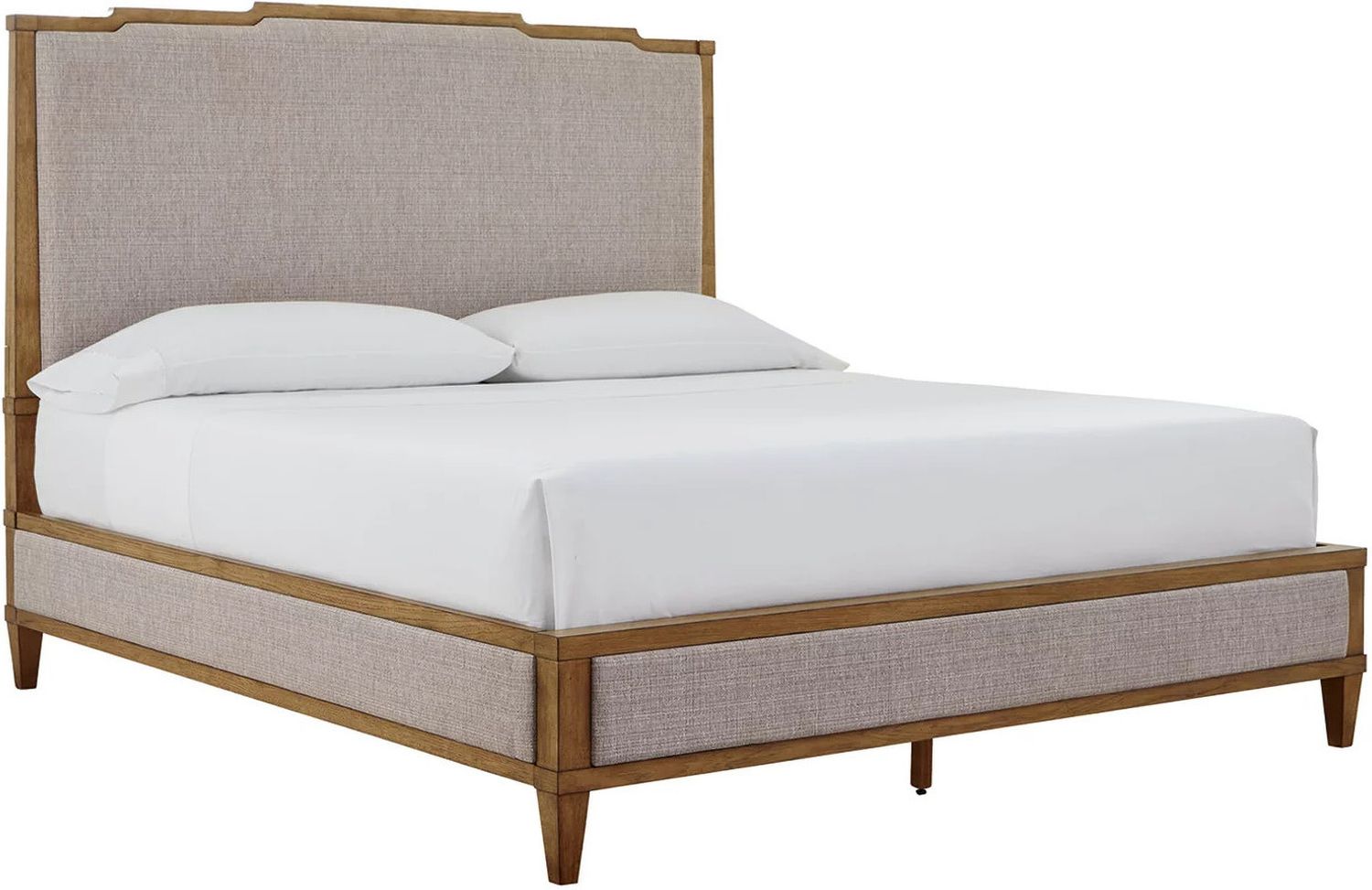 Sharlance California King Upholstered Panel Bed In Light Brown B895B7